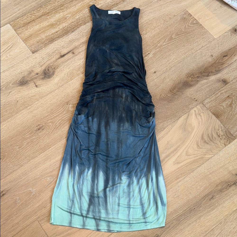 River + Sky Black and Green Ombre Midi Dress